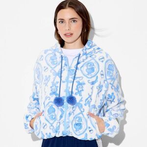 Open Box - The Grinch - Women's Grinch Zip-Up Graphic Hooded Sweatshirt -  White